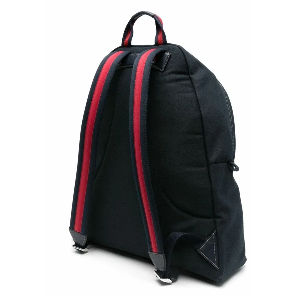Gucci Large Crest-Print Backpack in Blue Fabric, 821643